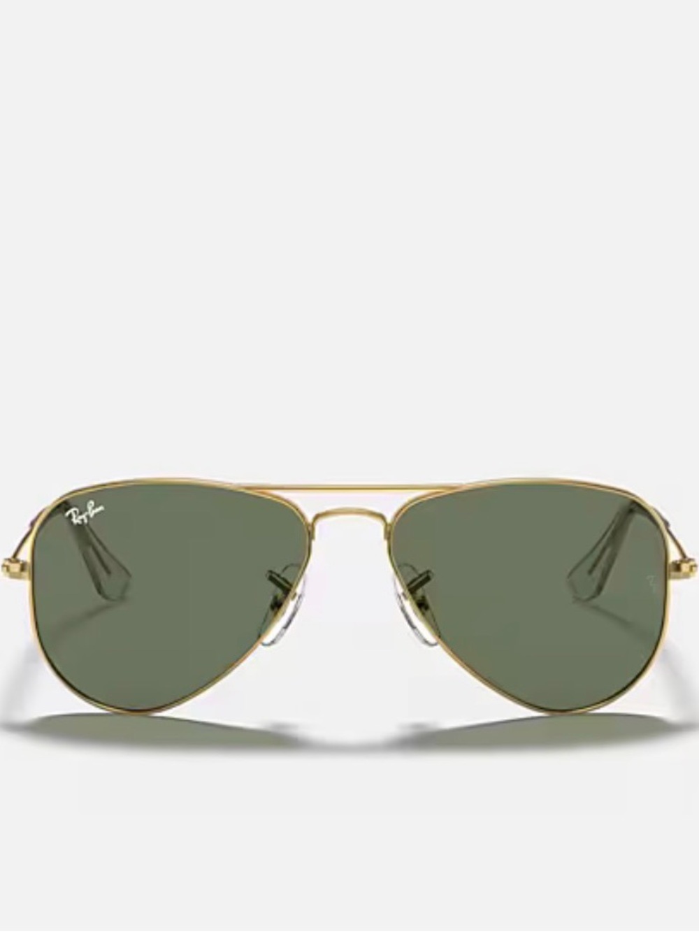 Ray-Ban Gold Frame Sunglasses with Green Lenses
